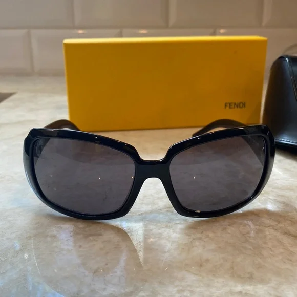 Fendi FF 0196/F/S LC1HA Round Black Sunglasses w/ case 0400016457841_BLACK?wid=600&  main image 4